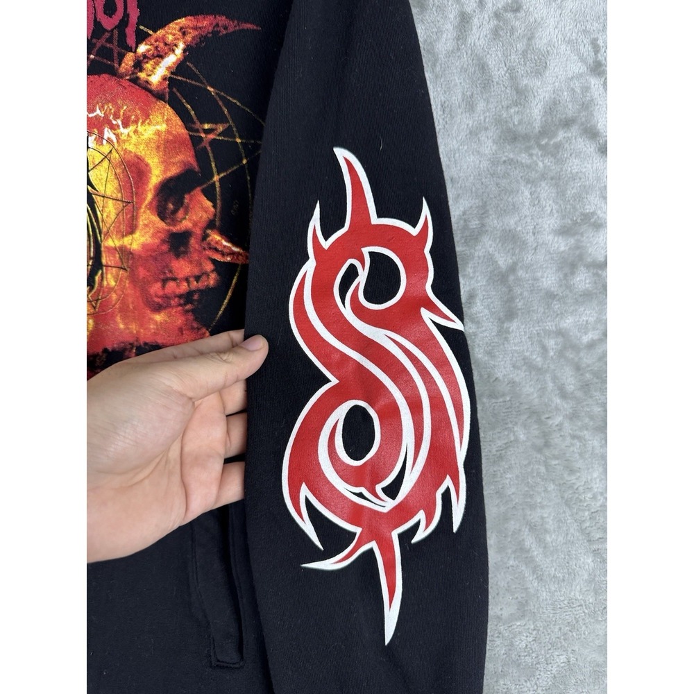 Vintage Slipknot Graphic Full Zip Hoodie Womens Small Grunge Emo Y2K Band Rock - Picture 5 of 11